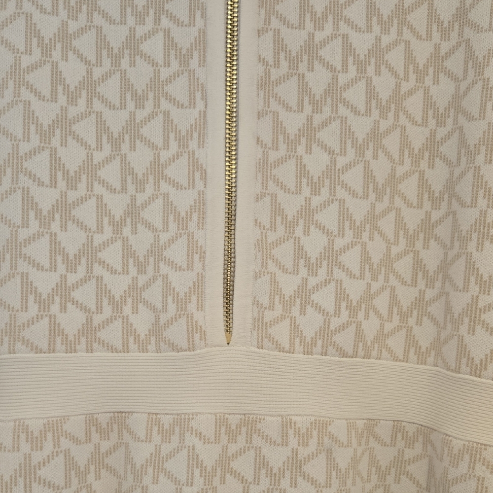 Michael Kors Cream & Gold Patterned Dress only XL . Matching Jacket available - Picture 7 of 8